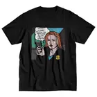 Мужская футболка с надписью The X Files, хлопковая футболка с коротким рукавом, футболка с уникальным дизайном, дизайнерская футболка с надписью I хочу верить в Дану Скалли, топы, одежда