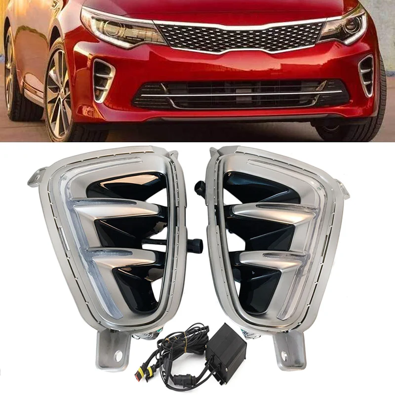 Автомобильный светодиодный дневной светильник для 2016 2017 Kia Sportage K5 переднего