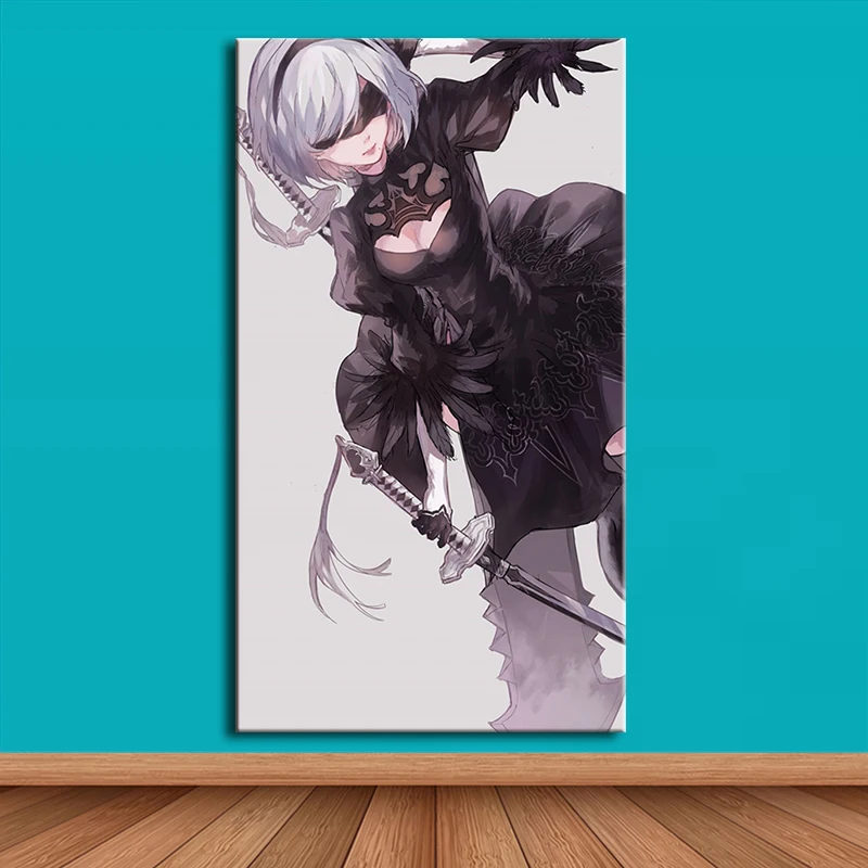 Печать Искусство NieR Automata печать плакат jorha № 2 Тип B на холсте Сексуальная 2B