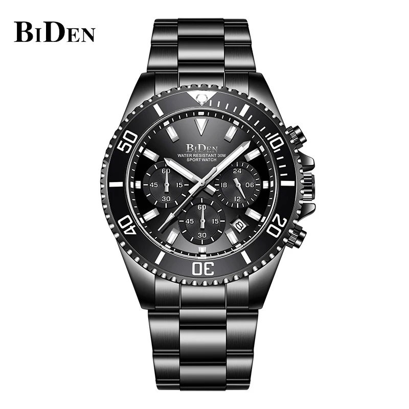 Полностью черные мужские часы 2020 Топ бренд Роскошные Кварцевые наручные для