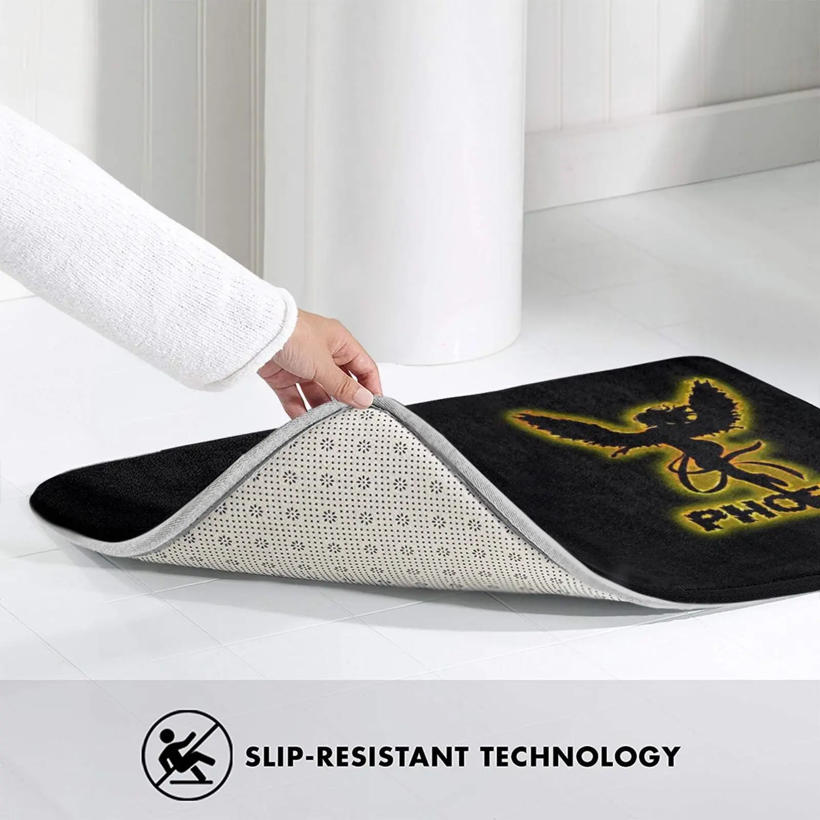 Феникс коврик ковер анти-скольжение Спальня входная дверь Жан Серый Psychic X Для