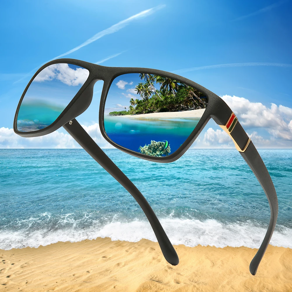 

Brand Design Men Polarized Sunglasses Vintage Male Square Driving Sun Glasses Coating Sunglass UV400 Shades Eyewear gafas de sol