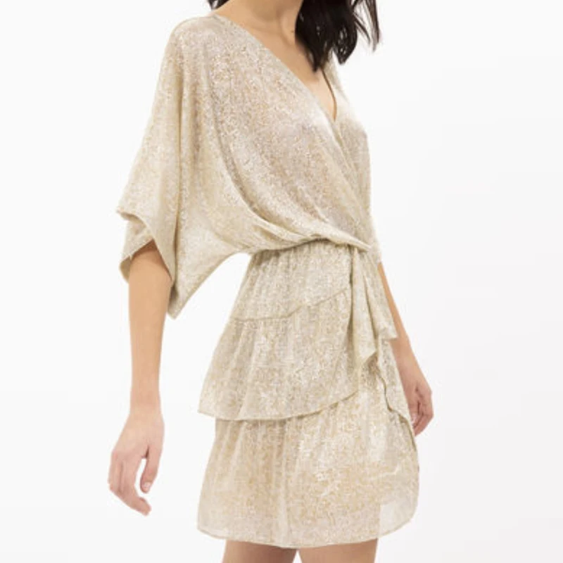 Блестящий глиттер расшитый блестками с глубоким вырезом сексуальное платье для