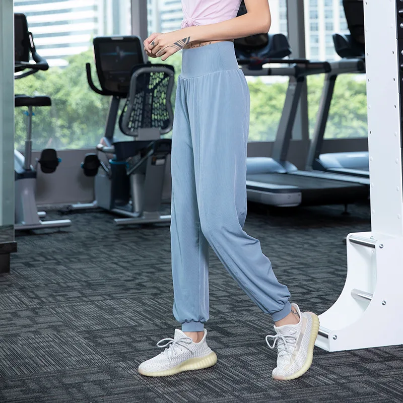 

Europe and America Athletic Pants Female Loose Trousers Beam Foot Casual jian shen ku Running Quick-Drying High-waisted Thin Cus