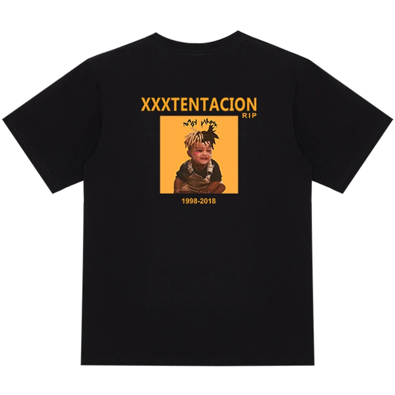 

XXXTENTACION T-shirt men women hiphop rap oversized vintage tops loose summer skateboard fashion unisex streetwear tees 1