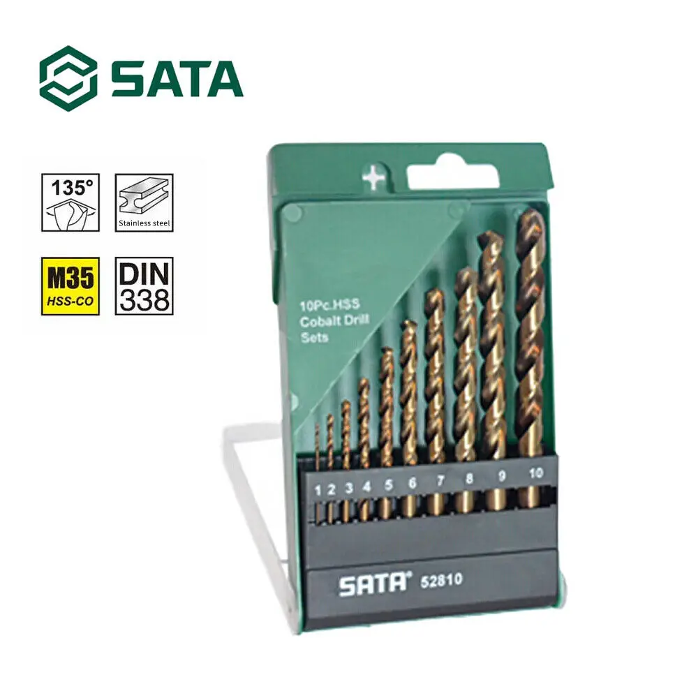 Кобальтовое спиральное сверло с прямым хвостовиком HSS 1 10 мм 52810|Аксессуары для