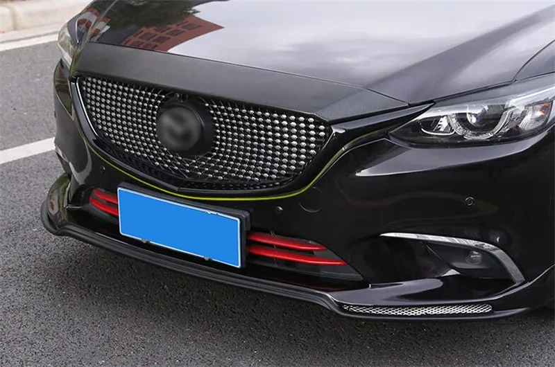CEYUSOT для новой mazda 6 Автомобильная решетка отделка полосы 17 18 ABS Материал черный передний бампер полный грили крышка отделка мазда 6 M6 Wagon