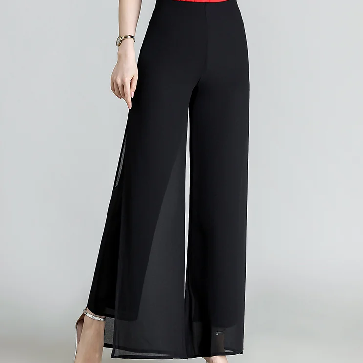 Новинка 2020 женские длинные штаны полная длина широкие брюки с высокой талией