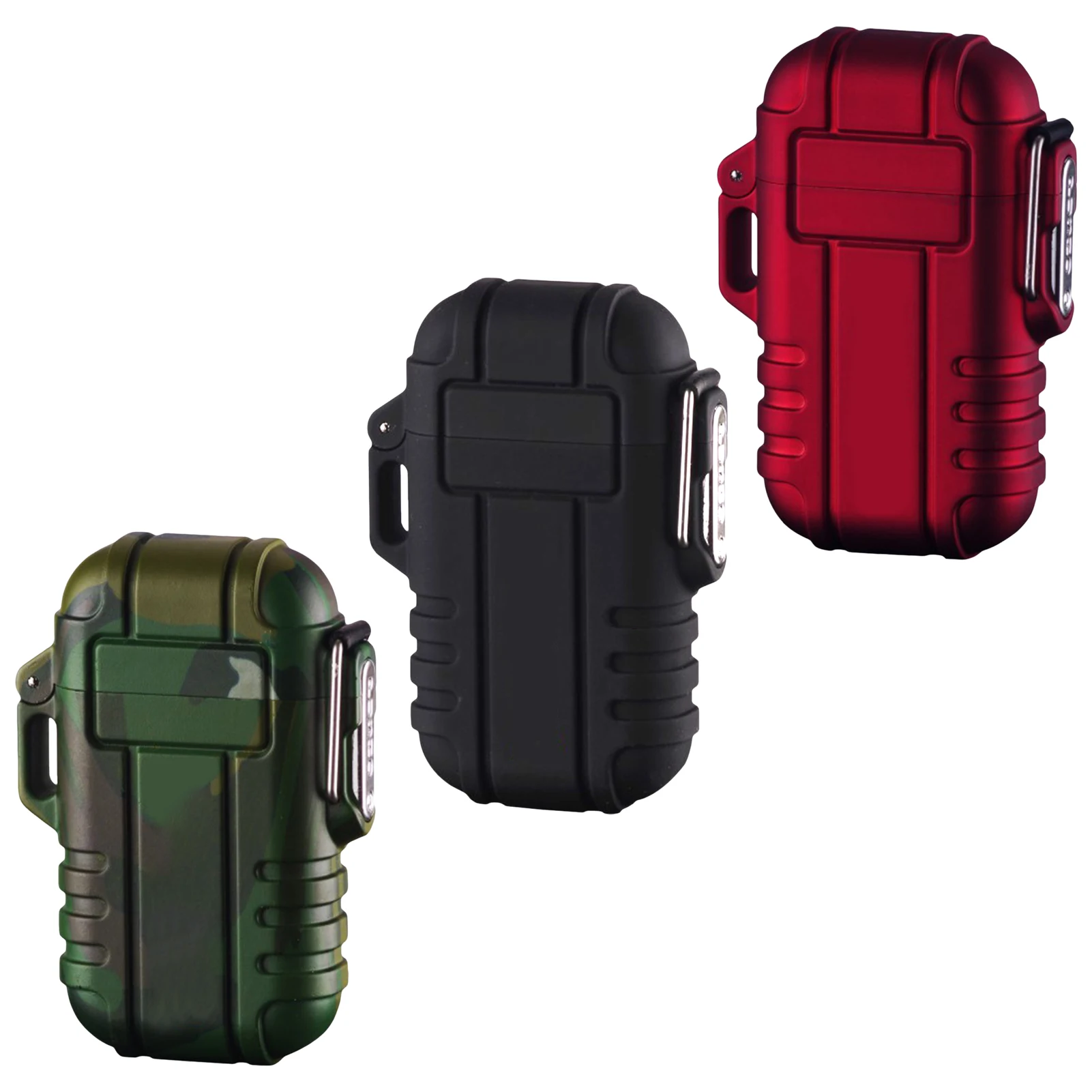 

Outdoor Portable Waterproof Camouflage Dual Arc Charging Lighter USB Cigarette Lighter Windproof Without Sound Machine Cosy