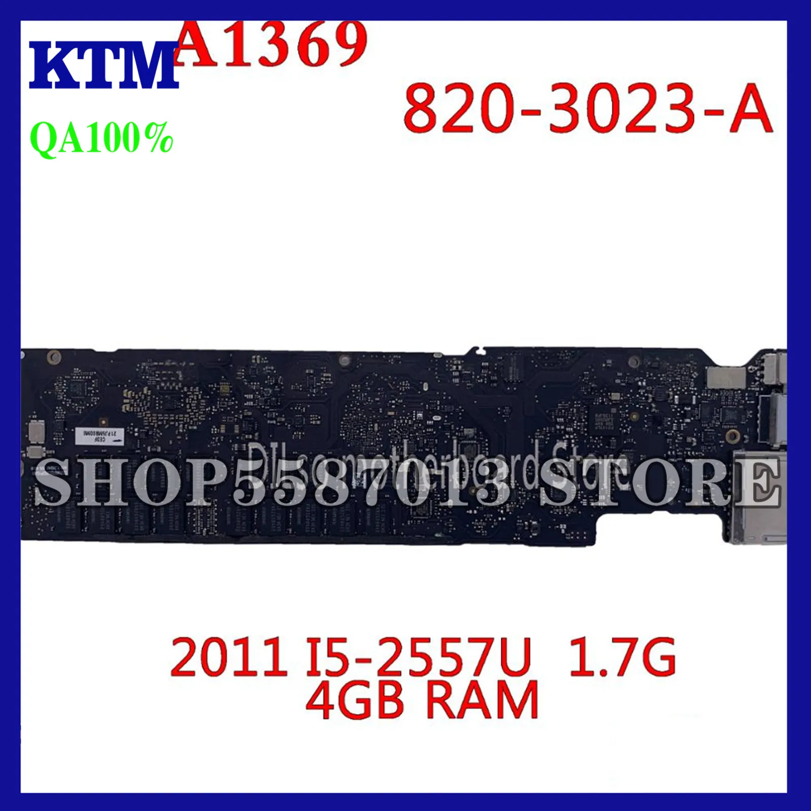 

KEFU 661-6057 FOR MacBook Air Pro 15" A1369 Logic Board 2011 I5-2557U 1.7GHz 4GB RAM 820-3023-A Motherboard original test