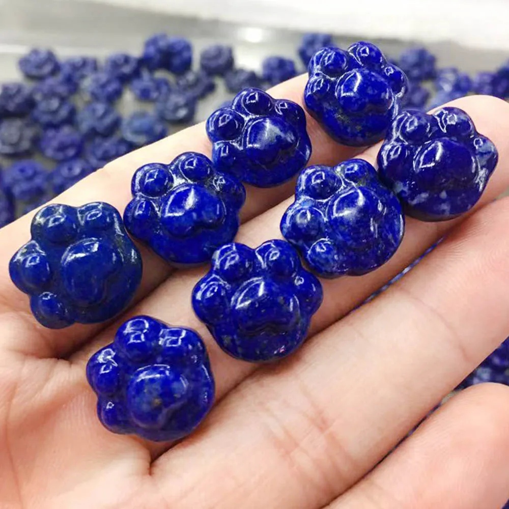lapis lazuli Натуральный кристалл кварца милый Коготь медведя ручной резной Кристалл Коготь кота dly ювелирные изделия кулон целебное Кристальное ожерелье Шарм подарок - Цвет: lapis lazuli