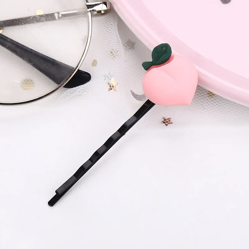 

cute One Word Hairpins Girls Lovely Baking Paint Strawberry Cherry Fruit Hair Clip Lolita Styling Barrette