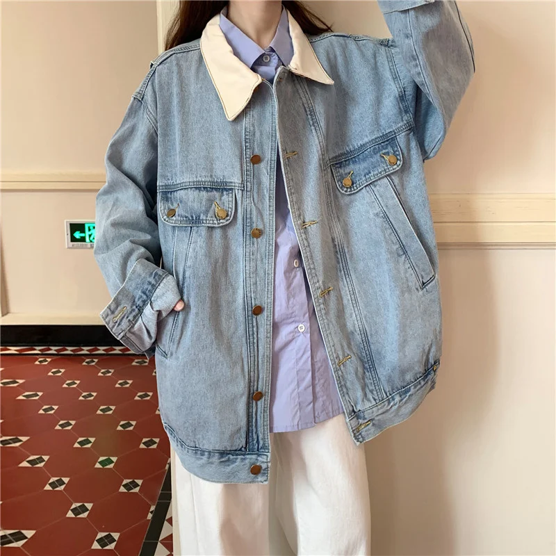 

Denim Jacket Women's Korean-style Loose Spring and Autumn New Original.