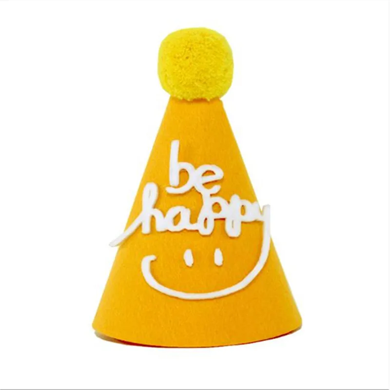 

1 Pcs Happy Birthday Party Hats Fun Birthday Party Crown Hats Handmade Plush Ball Cap Birthday Party Decoration Baby Gift