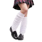 Белые свободные Носки, японские студенческие Носки для девочек, чулки, супер длинные Носки-униформы, однотонные Носки в стиле Харадзюку