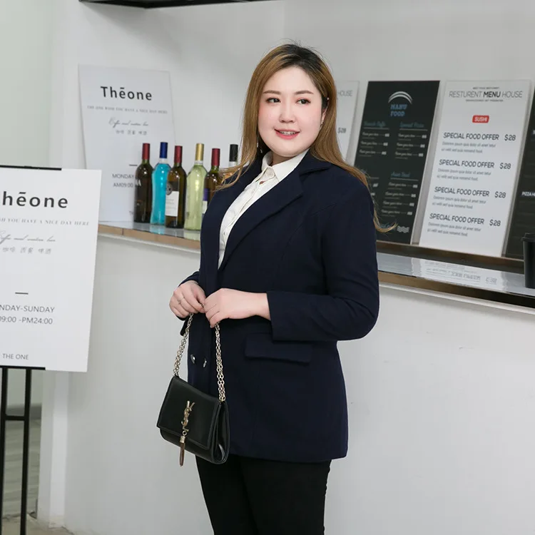 TUHAO зимнее офисное женское плотное теплое шерстяное пальто Формальные куртки женские большие размеры 9XL 8XL 7XL 6XL Верхняя одежда Пальто HC227