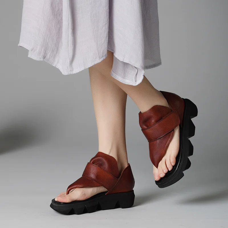 Женские кожаные сандалии летние на высоком каблуке 5 см повседневная обувь из