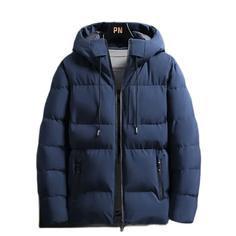 Warm Men Parka Jackets Winter Coat Men's Warm Parkas Streetwear Cotton Coats Slim Male Jackets Solid Windproof Padded Coat