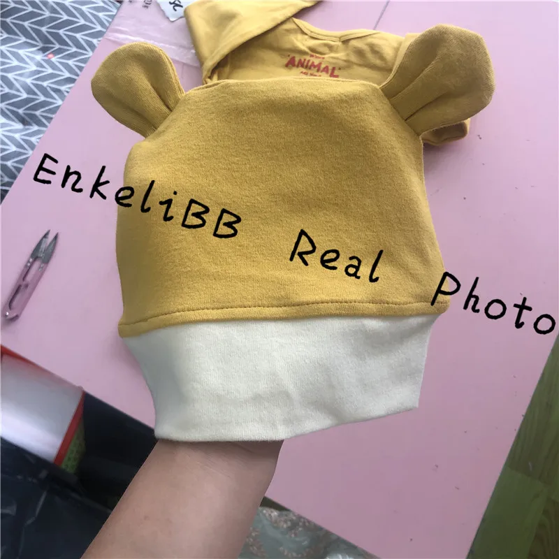 Корейский детский брендовый комбинезон с шапочкой; сезон осень-зима; Bebe De Pi*; Детский комбинезон для мальчиков и девочек; модные комплекты для новорожденных