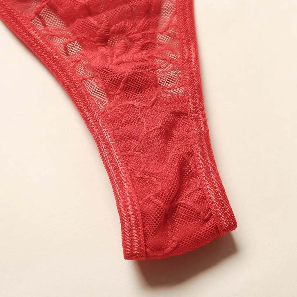 Пикантные Для женщин нижнего белья с цветочным рисунком кружевное женское белье