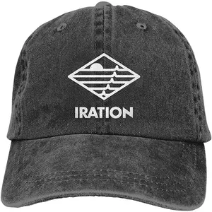 Ir-at-ion Casquette Cap Vintage Adjustable Unisex Baseball caps for men Black