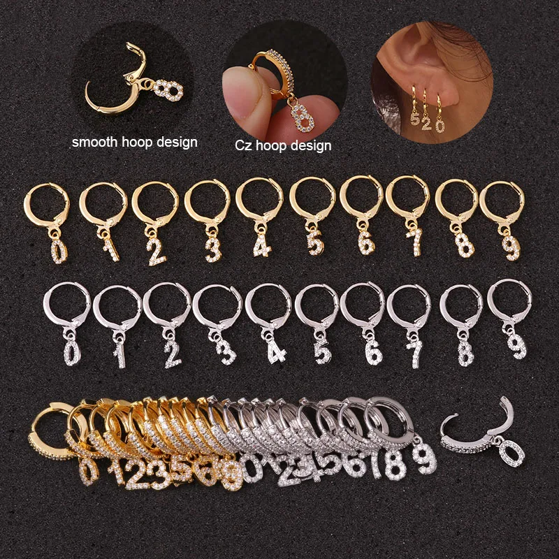 Серьги кольца Sellsets с фианитами для пирсинга маленькие круглые ювелирные