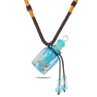 qianbei lampwork glass pendant necklace essential oil diffuser perfume bottles car perfume bottles storage bottles for precious