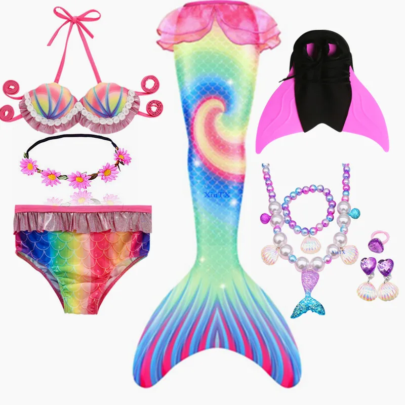 2020 Новое поступление Радужное розовое искусство с плавниками для детей