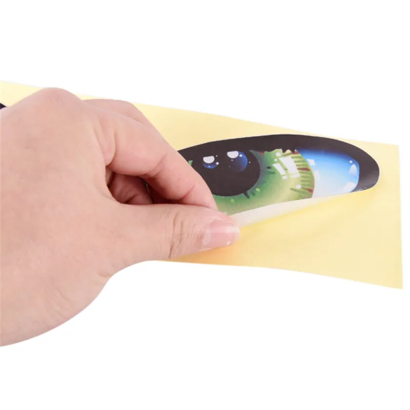 1 пара зеленый злой окна Зеркальная Наклейка Прохладный 3D таинственный очки в