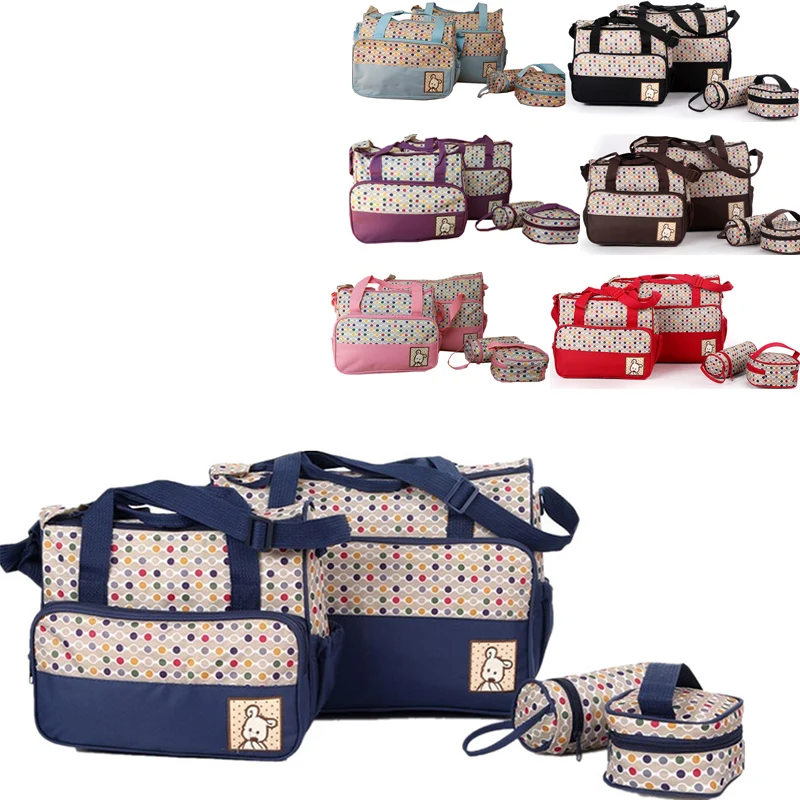 Многофункциональная сумка для подгузников детских коляска кормления модная на