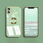 Мягкий магнитный противоударный чехол для iphone 12, 11 Pro Max, XR, XS Max, X, 8, 7 Plus, SE 2020, с кронштейном и кольцом-держателем