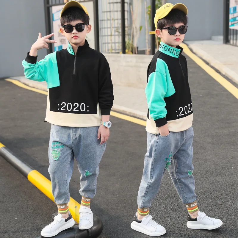 

Children's clothing boys 2020 spring new sports suits, big boys and boys spring and autumn handsome two-piece suit