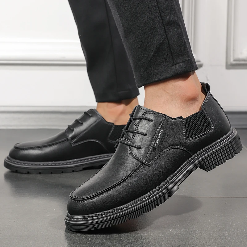 

Spring autumn Men's Loafers handmade sewing Comfortable Flat Casual Shoes Men Breathable Slip-On genuine Leather Shoes Moccasins