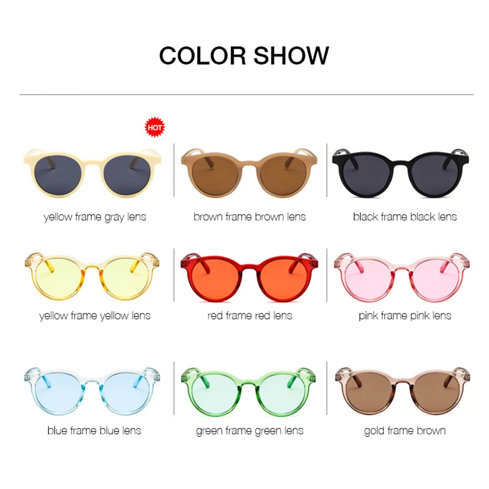 Drcoollo New Round Frame Sunglasses Women Retro Brand Designer Pink Green Yellow Sun Glasses Female Fashion Outdoor Driving | Аксессуары
