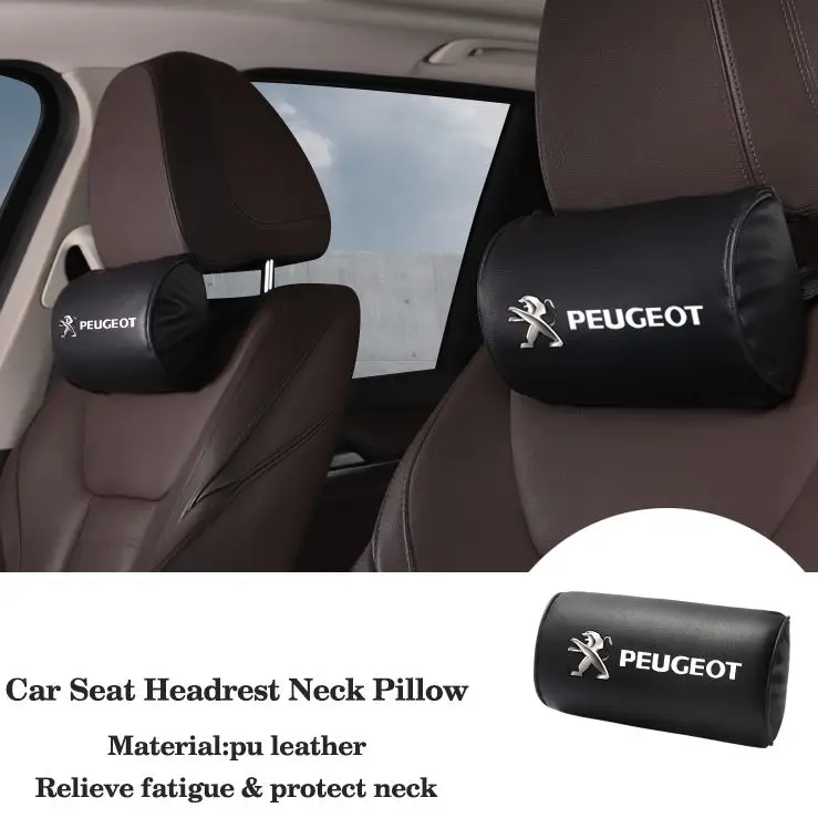 Подушка для головы на подголовник автомобильного сиденья с логотипом Peugeot 206 307 308