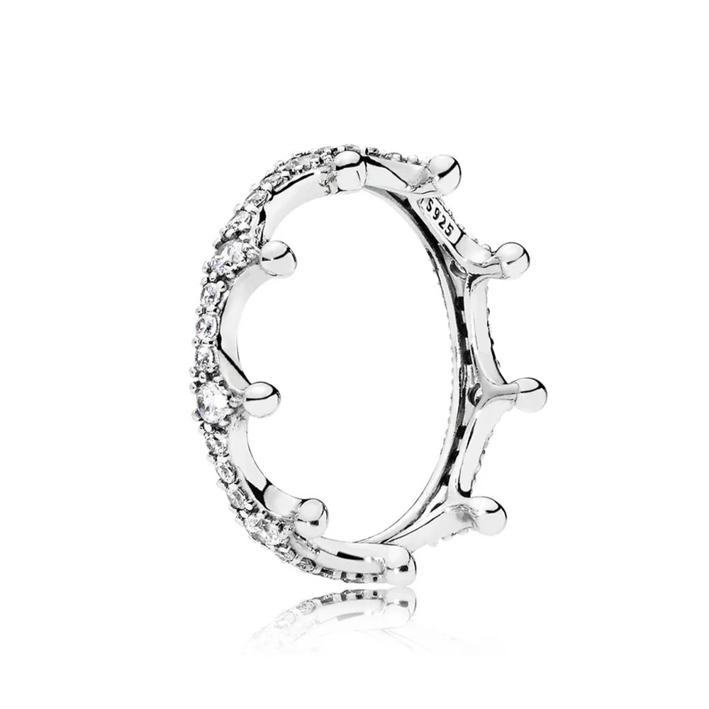 Высокое качество 925 стерлингового серебра Классический Волшебная Корона черный