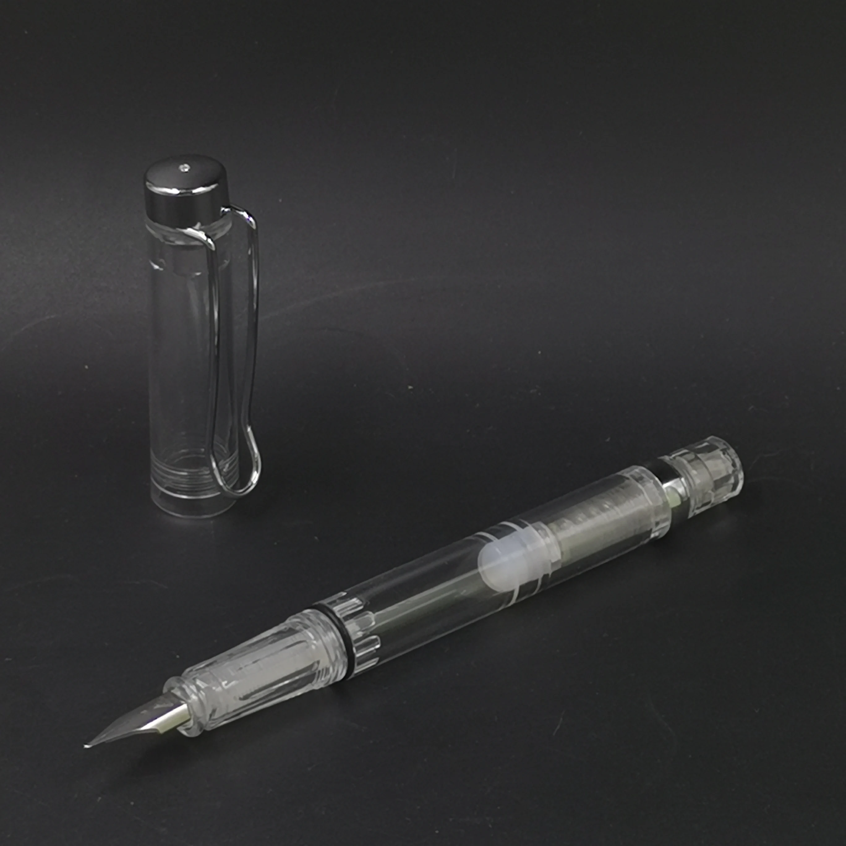 Bobby Custom Wing Sung 3009 прозрачная поршневая перьевая ручка M Wet Nib