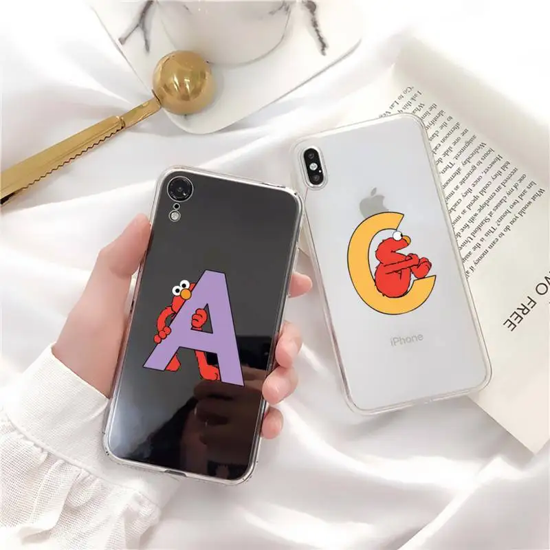 

Cartoon Sesame Street Customer Letter Phone Case for iphone 13 11 12 pro XS MAX 8 7 6 6S Plus X 5S SE 2020 XR case