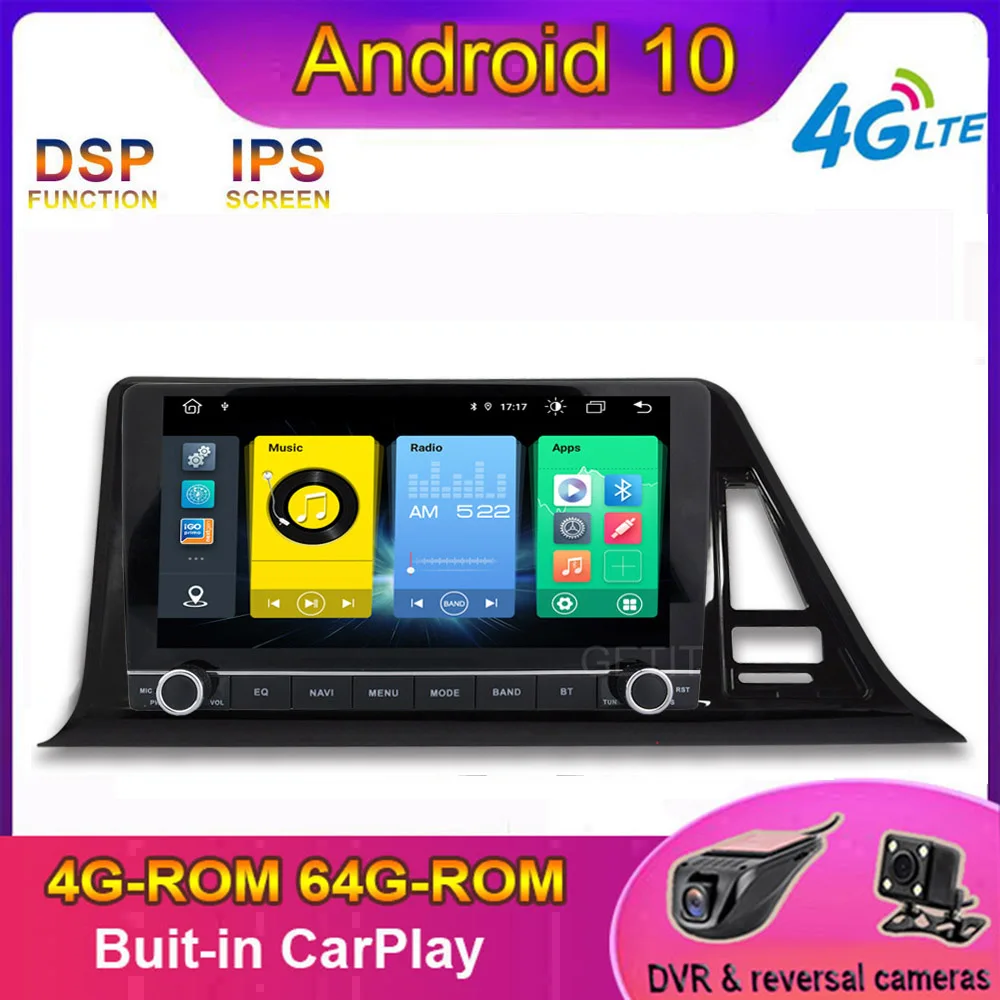 

CARPLAY Android 10,0 Прокат Авто Радио GPS навигации мультимедиа для Toyota C-HR 2018 без DVD