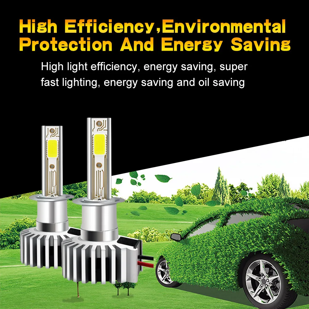 Автомобильные светодиодные передние фары H7 s H1 H3 H11 H8 HB3 HB4 9005 9006 6000K 12 в 60 Вт