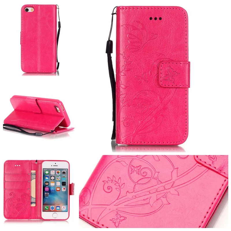 Чехол книжка из искусственной кожи с отделением для карт и цветочным принтом|case