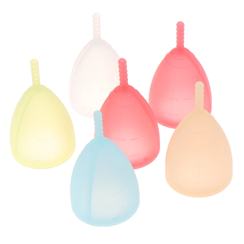 

1PCS Women Feminine Hygiene Reusable Medical Silicone Soft Menstrual Women Period Cup Size