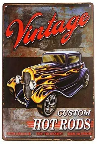 

Legends Hot Rod Garage Rat Rods Gas Vintage Retro Wall Decor 12x8inch