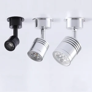 mini LED Ceiling Downlight 1w 3w 5w  Surface Mounted Cabinet Down light for Exhibition Display Jewelry Showcase  slivery
