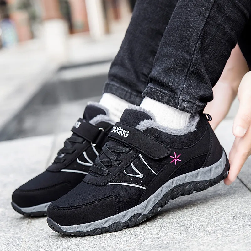 PINSEN/2020 г. зимняя модная женская обувь удобная повседневная на шнуровке теплая