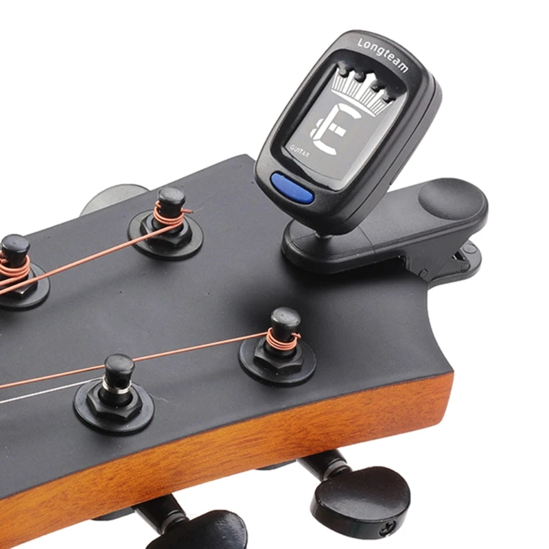 Гитарный тюнер с клипсой цифровой электронный акустический ЖК