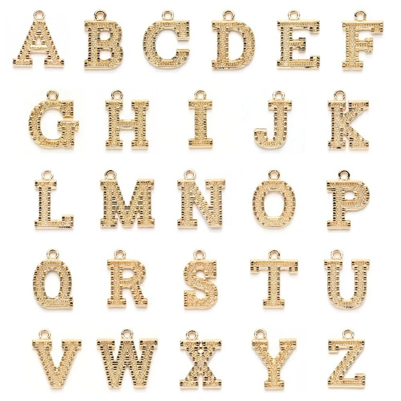 

Diy English Alphabet Necklace Pendant Alloy Alphabet Pendant