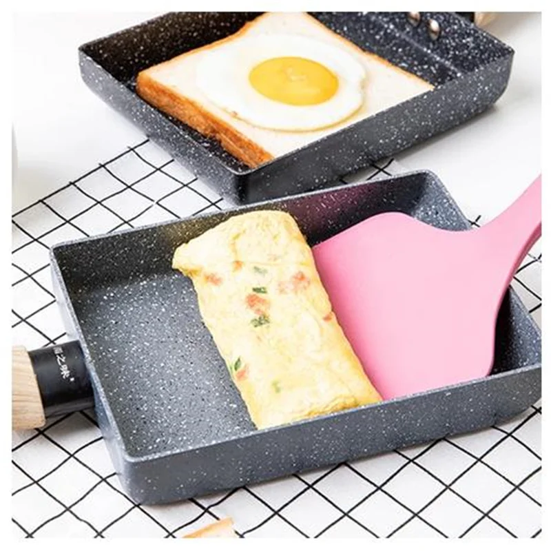 

Сковорода для жарки Tamagoyaki омлет черная антипригарная сковорода для яиц кухонный горшок для блинов только для газовой плиты