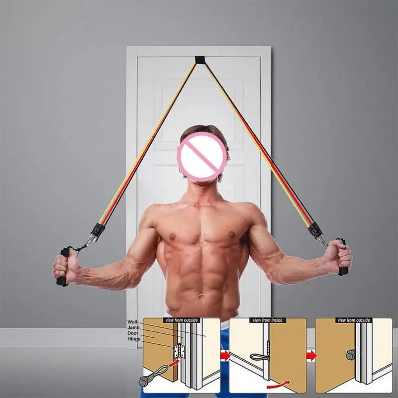 

8-Shaped Fitness Equipment Resistance Band Foldable Chest Expander Sculpt Rally Robust Resistance for Workout Sports