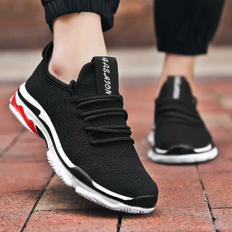 

Кроссовки Tenisky мужские резиновые, прочные, спортивная обувь для бега, Мокасины, натуральный теннис, черные